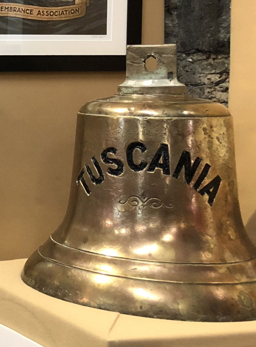Bell recovered from Tuscania Shipwreck
