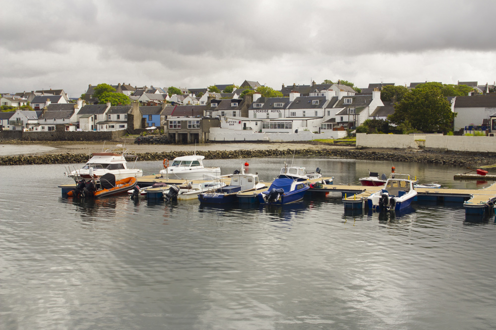 Bowmore Harbour on the isle of Islay, Scotland