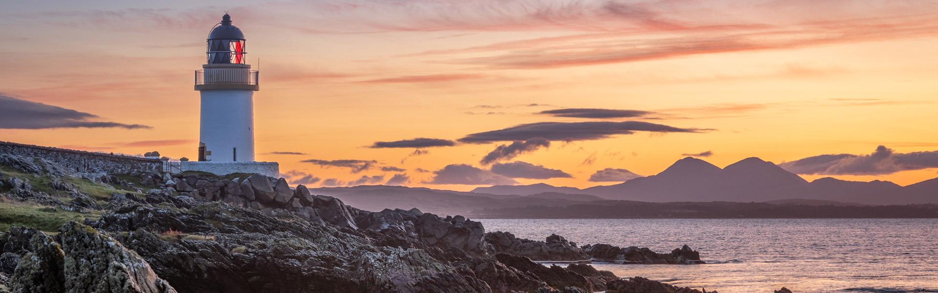 Lighthouse at Port Charlotte on the Isle of Islay