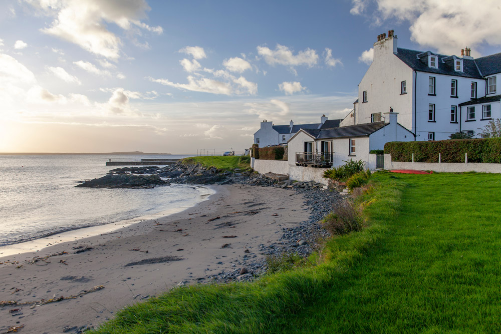 Beach at Port Charlotte village on Islay