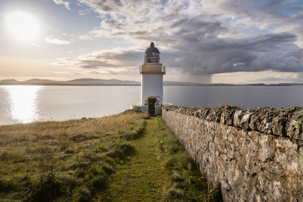 Lochindaal Lighthouse, Port Charlotte, Islay, Inner Hebrides, Western Scotland